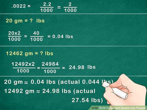 Convert Grams to Pounds .